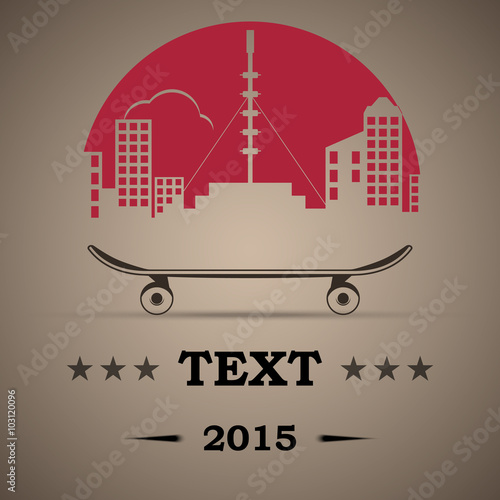 Skate Park icon. Skateboard logo.