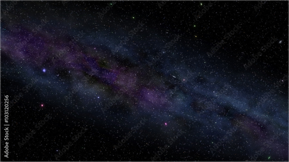 Obraz premium Night sky filled with stars milky way.