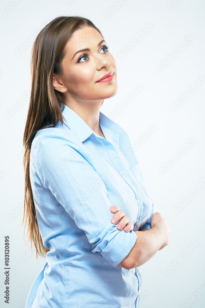 Business woman portrait. Crossed arms Business woman portrait. Crossed arms