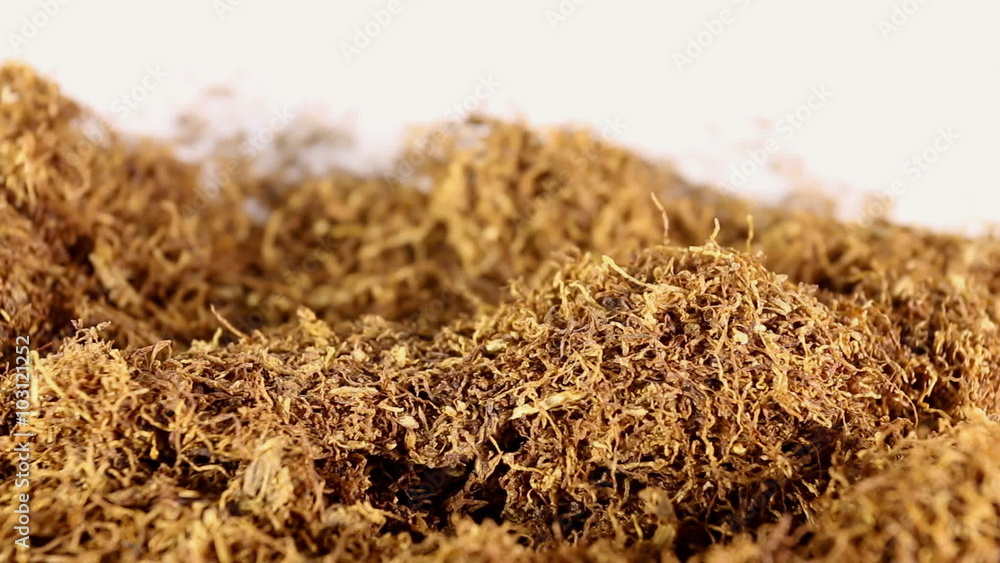 Cut and dried tobacco leaves. Macro shot. Cut and dried tobacco leaves. Macro shot.