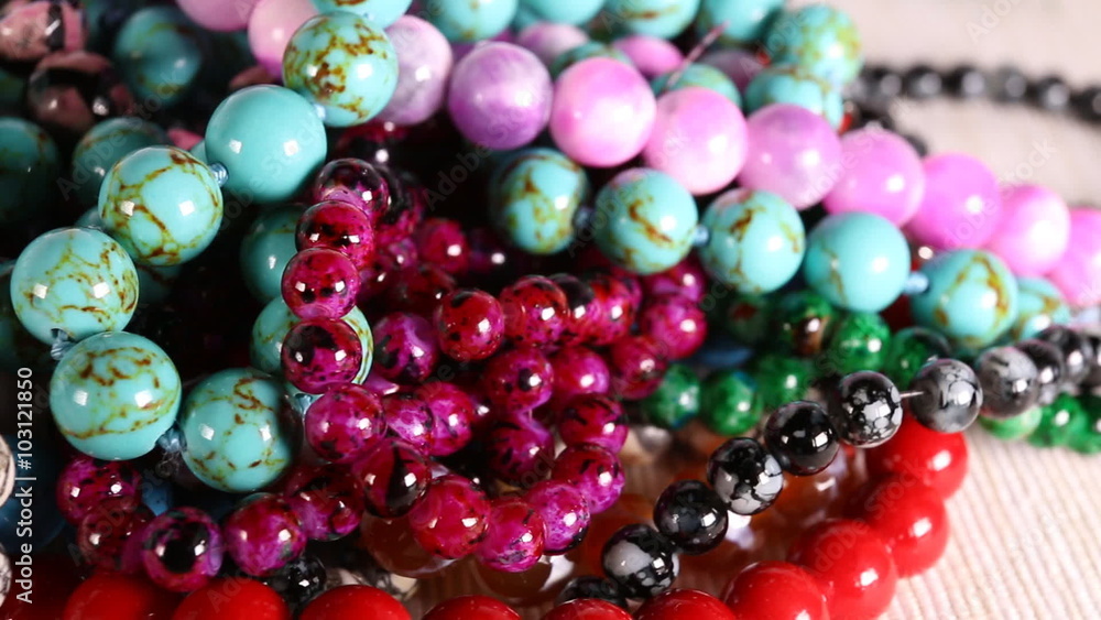 Beads jewelery as fashion background. Macro shot. Beads jewelery as fashion background. Macro shot.