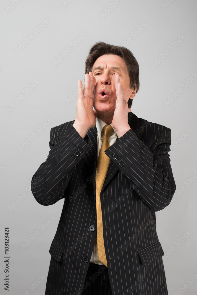 Shouting businessman Shouting businessman
