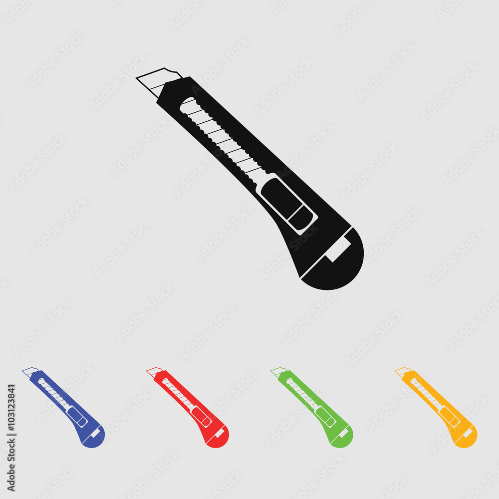 Stationery knife icon. Vector illustration. Stationery knife icon. Vector illustration.