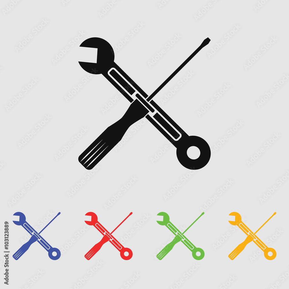 Spanner and Screwdriver icon Spanner and Screwdriver icon