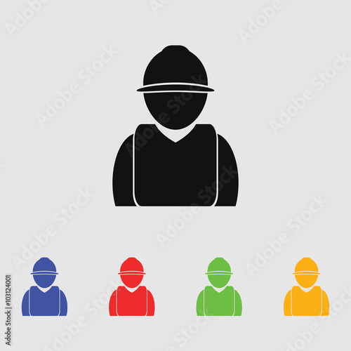 Industrial worker icon