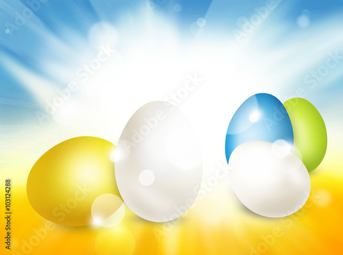 festive easter eggs design