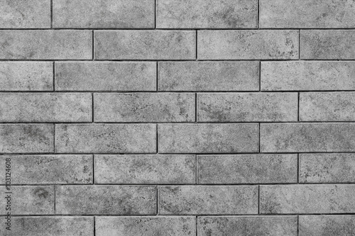 Grey brick tile wall background