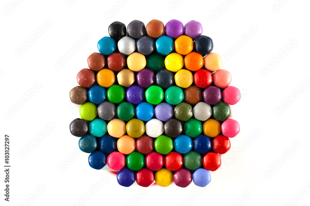 Bunch of colorful pencils isolated on white background Bunch of colorful pencils isolated on white background
