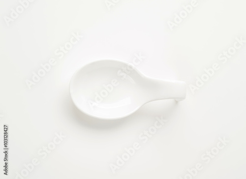 White porcelain appetizer spoon