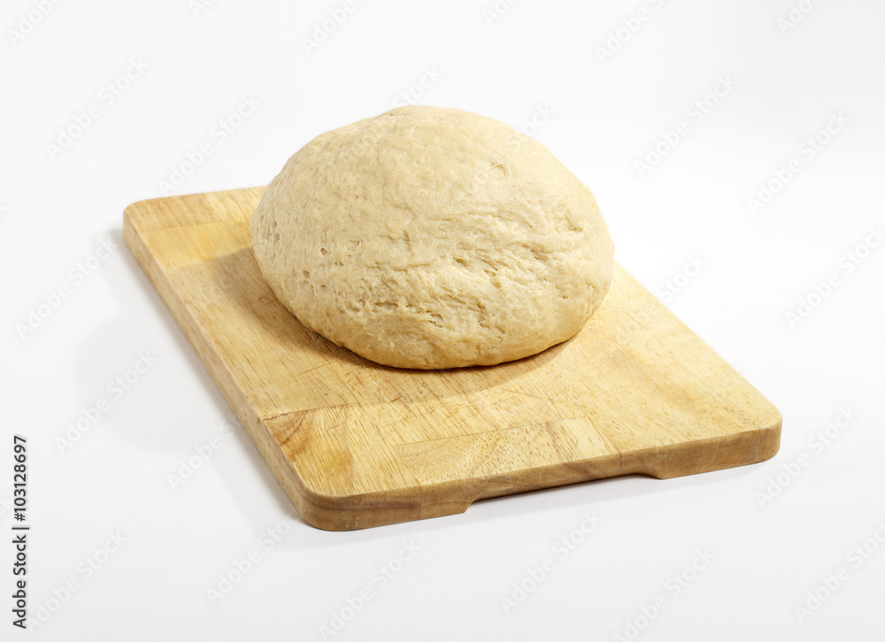 ball of raw dough over white background ball of raw dough over white background