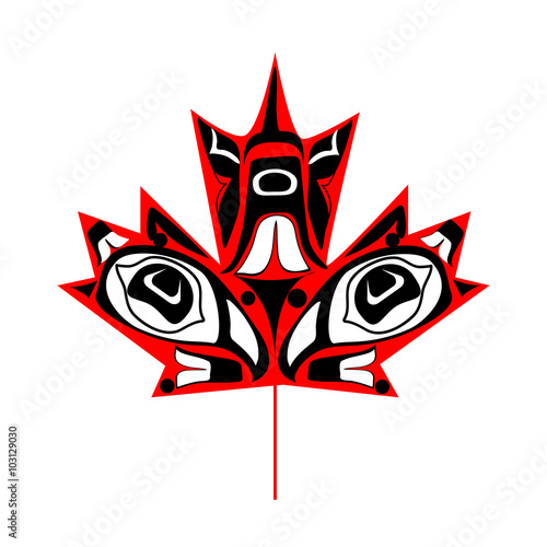 Canadian native maple leaf