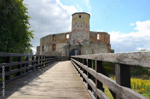 Obraz na płótnie Castle ruins (Siewierz in Poland) w salonie