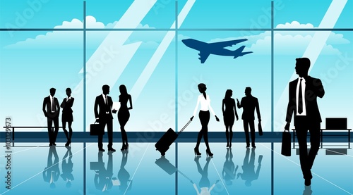 business people at the airport