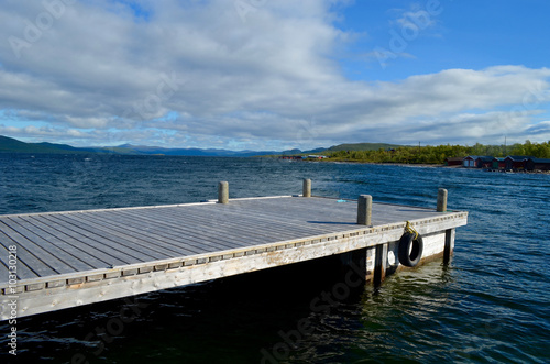 Wallpaper Mural Wooden pier in the water of lake Torneträsk, subarctic Swedish Lapland Torontodigital.ca
