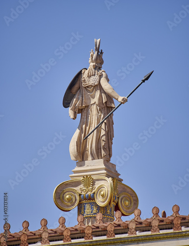 Athens Greece  unusual back view of Athena statue