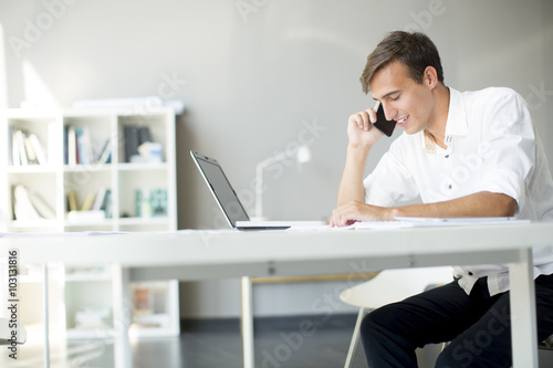 Young man in the office