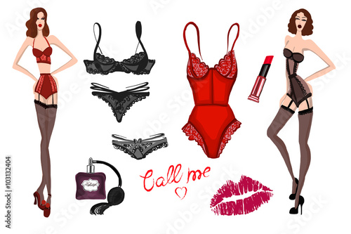 Vector images of lingerie