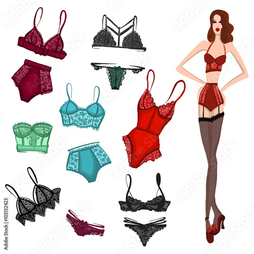 Vector images of lingerie