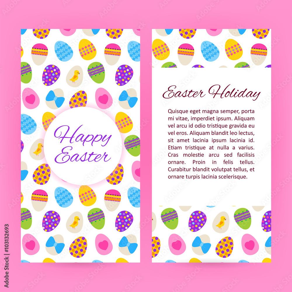 Fototapeta premium Happy Easter flyer brochure template