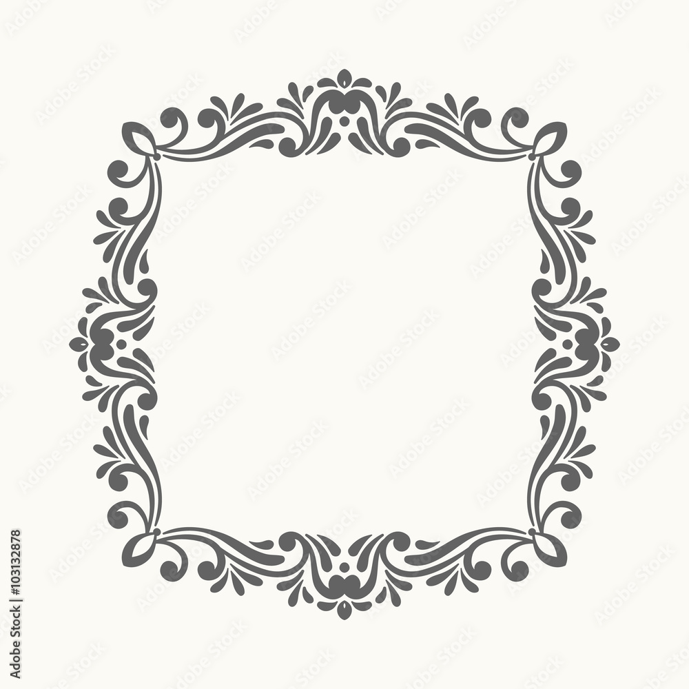 Elegant luxury retro floral frame.