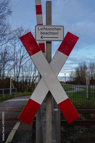Andreaskreuz Bahnübergang