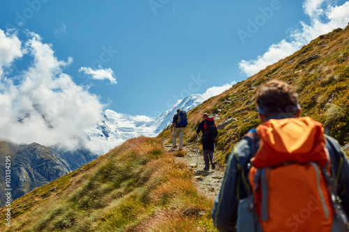 hikers in the mountains