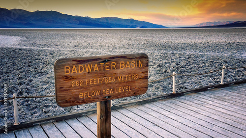 Salt Flats at Badwater Basin in Death Valley