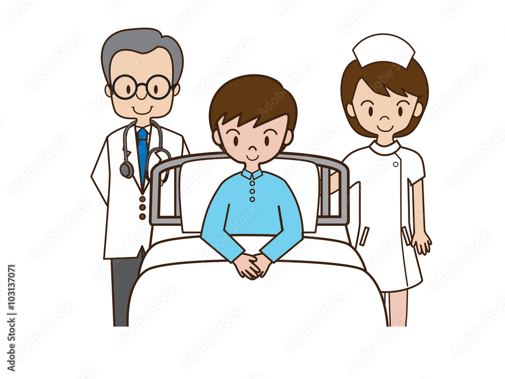 医師と看護師と患者の子供