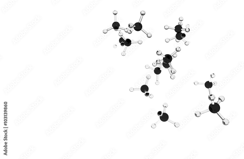Isolated Methan Molecules Isolated Methan Molecules