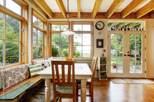 Vintage style room with glass doors. © Iriana Shiyan