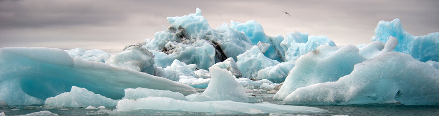 Plexiglas schilderij Gletsjers Jokulsarlon gletsjerlagune in IJsland  © forcdan