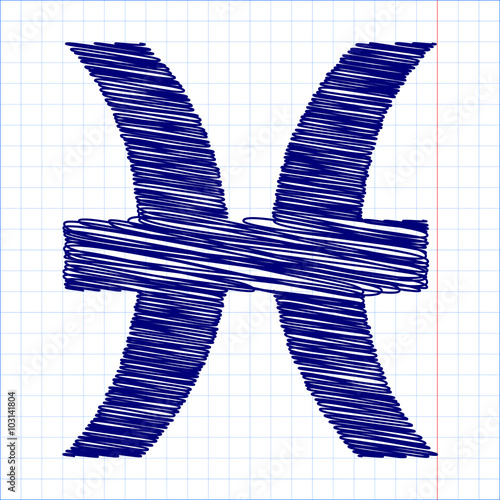 Scribble icon with pen effect