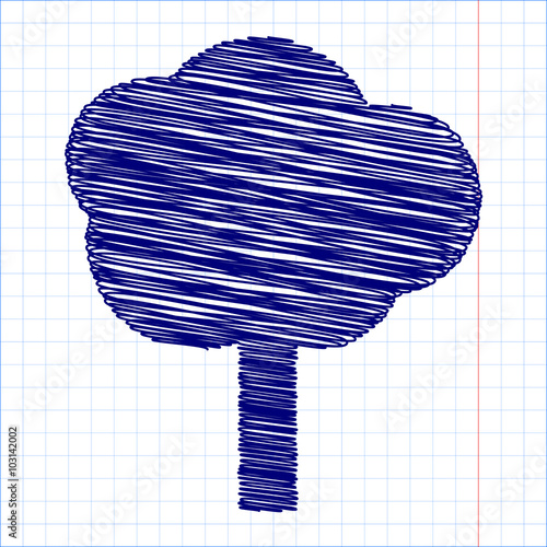 Scribble icon with pen effect