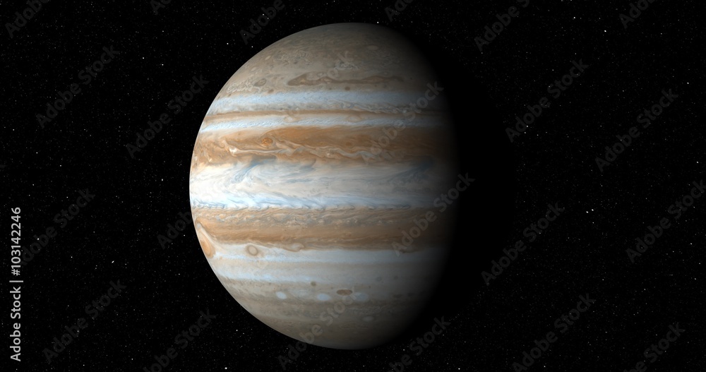 A smooth, gentle entry into orbit around Jupiter. Reverse clip for a departure shot. Data: JPL/USGS Astrogeology. A smooth, gentle entry into orbit around Jupiter. Reverse clip for a departure shot. Data: JPL/USGS Astrogeology.
