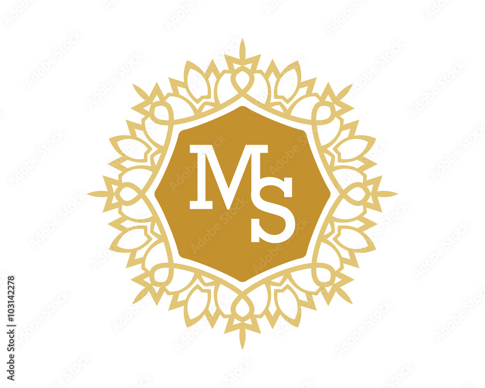 Royal Vintage Initial Letter MM Logo. This Logo Incorporate With