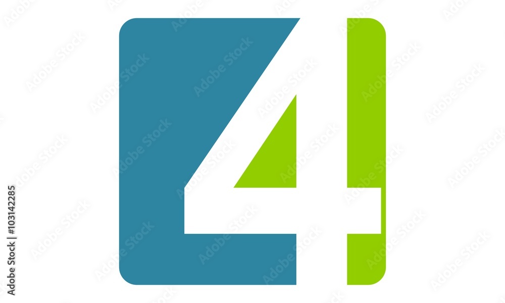 Modern Logo Number 4 - obrazy, fototapety, plakaty 