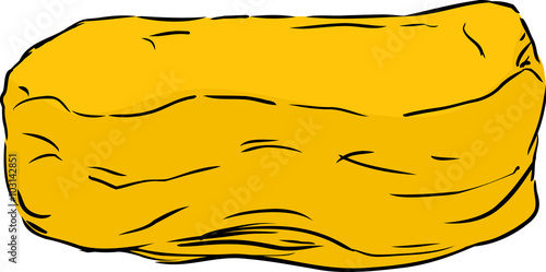 Single yellow mushy pillow