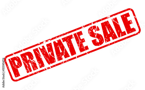PRIVATE SALE RED STAMP TEXT