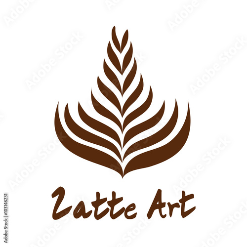 Rosetta Coffee Latte Art Logo, Icon, Symbol