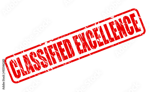 Classified excellence red stamp text
