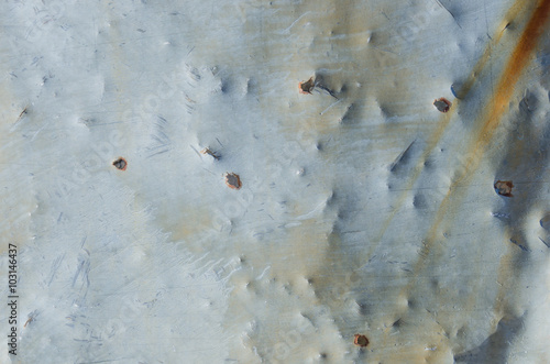 Slika na platnu Bullet Holes in Aged Sheet Metal