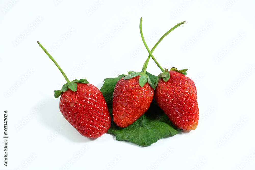 fresh strawberry on green leave fresh strawberry on green leave