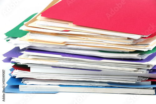 close up of stacking documents 