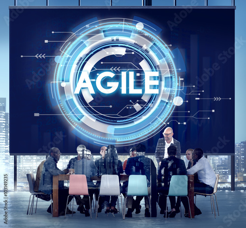 Obraz na plátně Agile Fast Quick Nimble Technology Agility Concept
