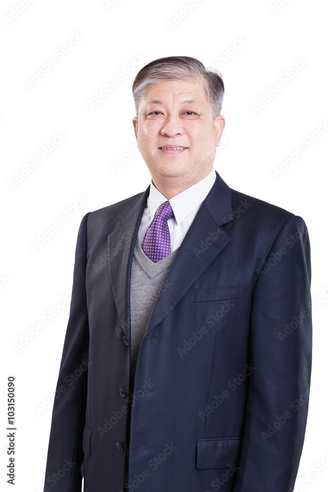 pose and gesture of old Asian businessman in black suit pose and gesture of old Asian businessman in black suit