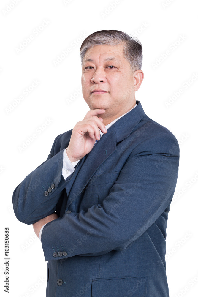 pose and gesture of old Asian businessman pose and gesture of old Asian businessman