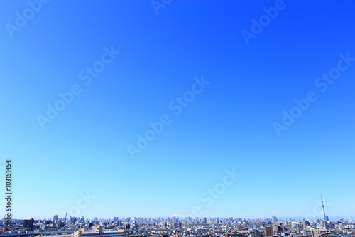 Photography Tokyo skyline with Mount Fuji