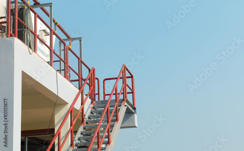 External staircase made of metal