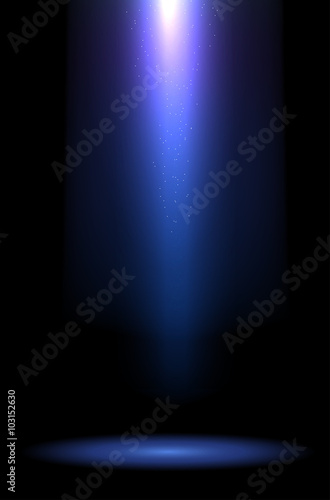 Rays of blue light on dark background