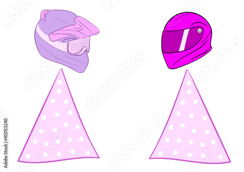 Pink women motorcyclists